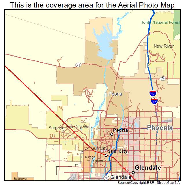 Peoria, AZ location map 