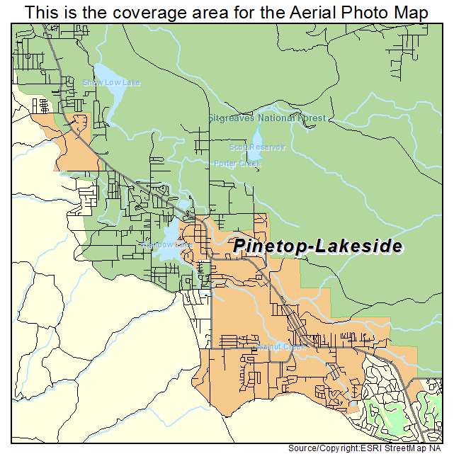 Pinetop Lakeside, AZ location map 
