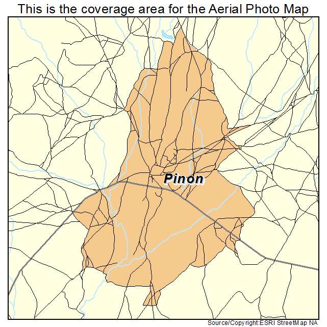 Pinon, AZ location map 