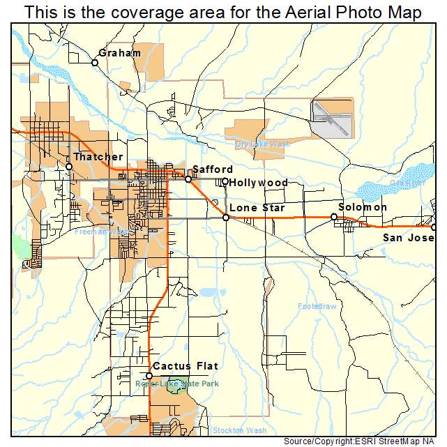 Safford, AZ location map 