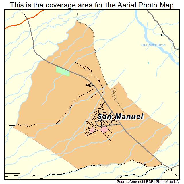 San Manuel, AZ location map 