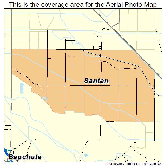 Santan, AZ location map 