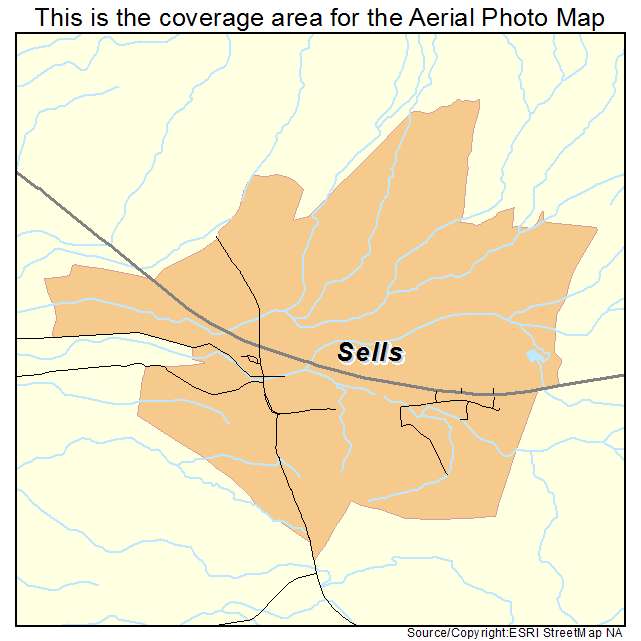 Sells, AZ location map 