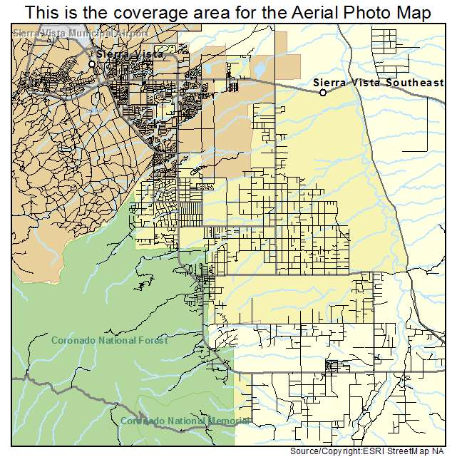 Sierra Vista Southeast, AZ location map 