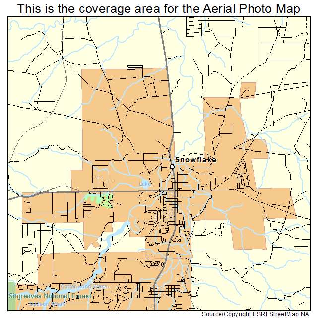 Snowflake, AZ location map 