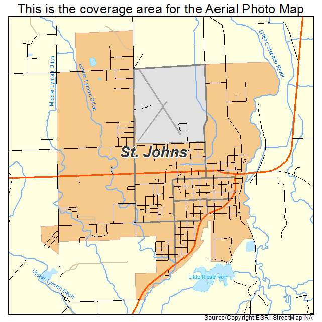 St Johns, AZ location map 
