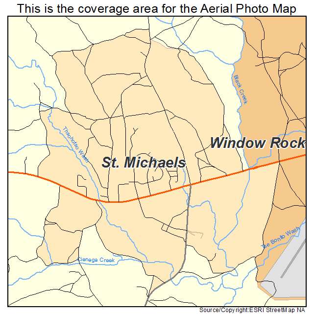 St Michaels, AZ location map 