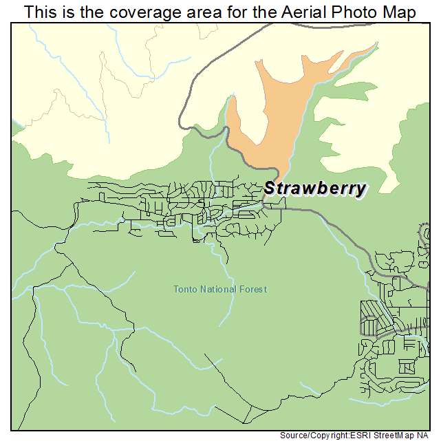 Strawberry, AZ location map 