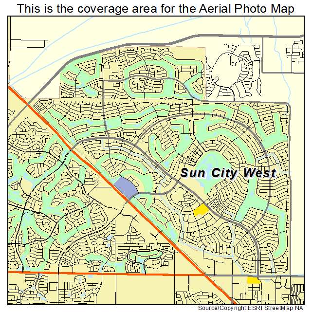 Sun City West, AZ location map 