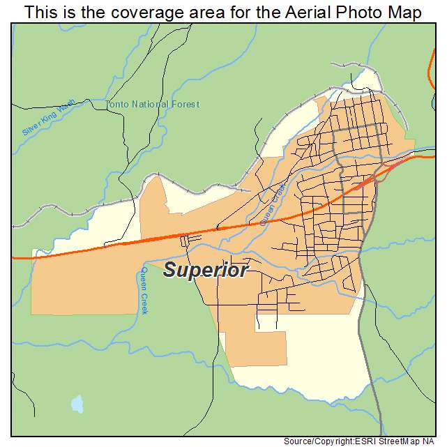 Superior, AZ location map 