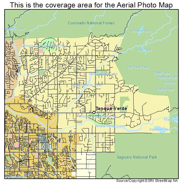 Tanque Verde, AZ location map 