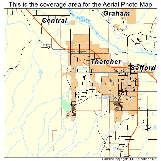 Thatcher, AZ location map 