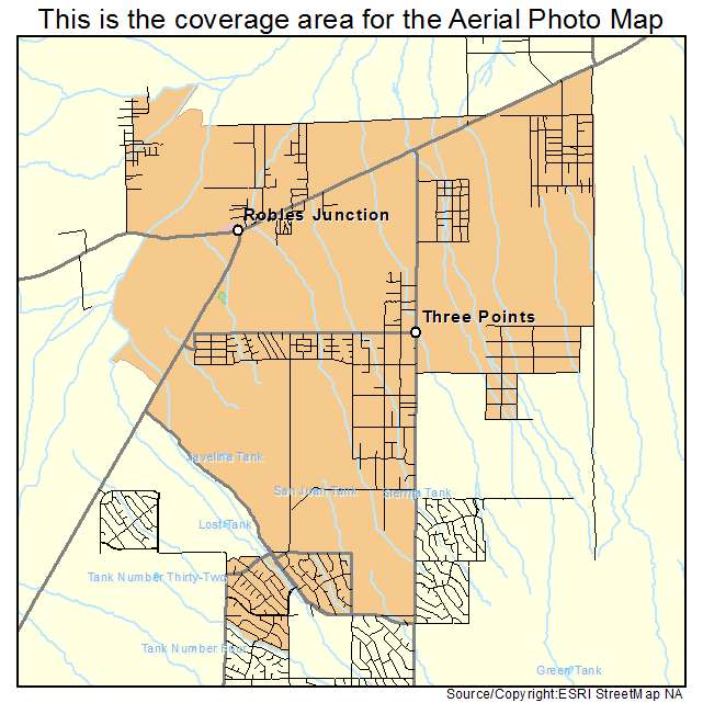 Three Points, AZ location map 