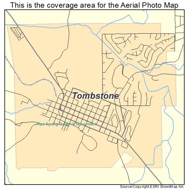 Tombstone, AZ location map 