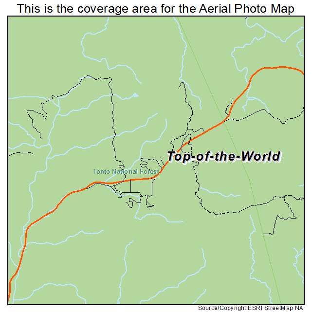 Top of the World, AZ location map 