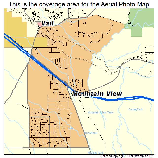 Vail, AZ location map 