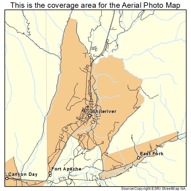 Whiteriver, AZ location map 