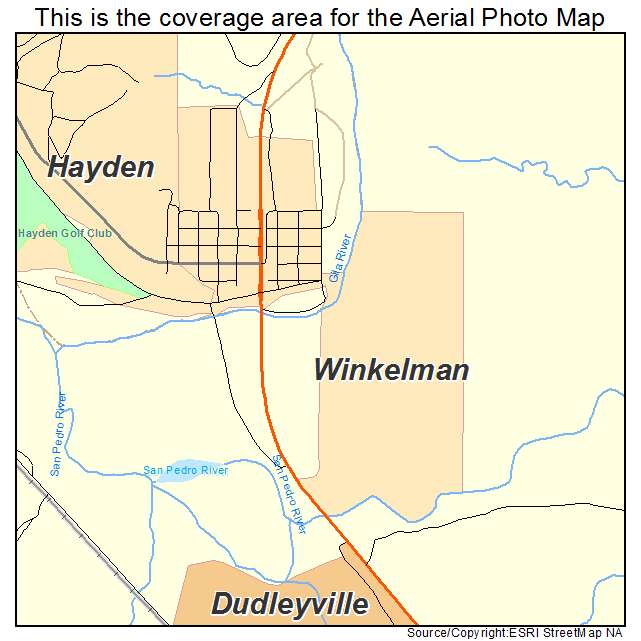 Winkelman, AZ location map 