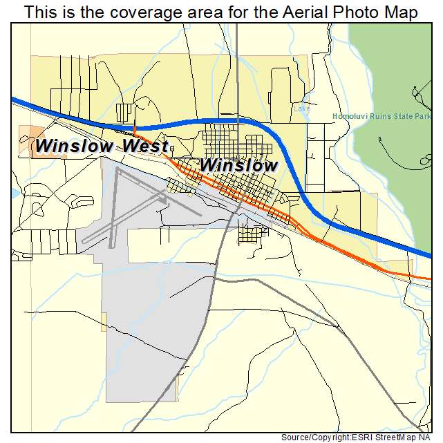 Winslow, AZ location map 