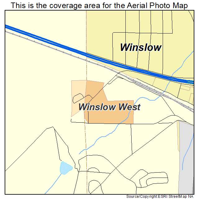 Winslow West, AZ location map 