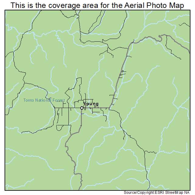 Young, AZ location map 