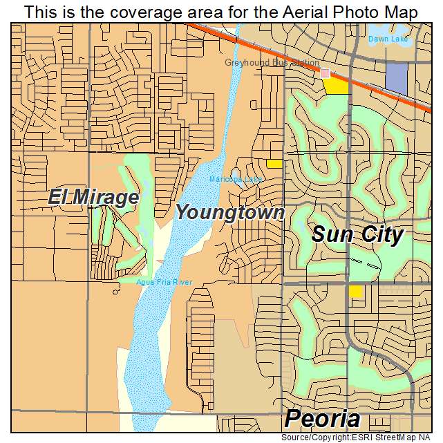 Youngtown, AZ location map 