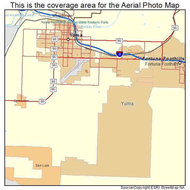 Yuma, AZ location map 