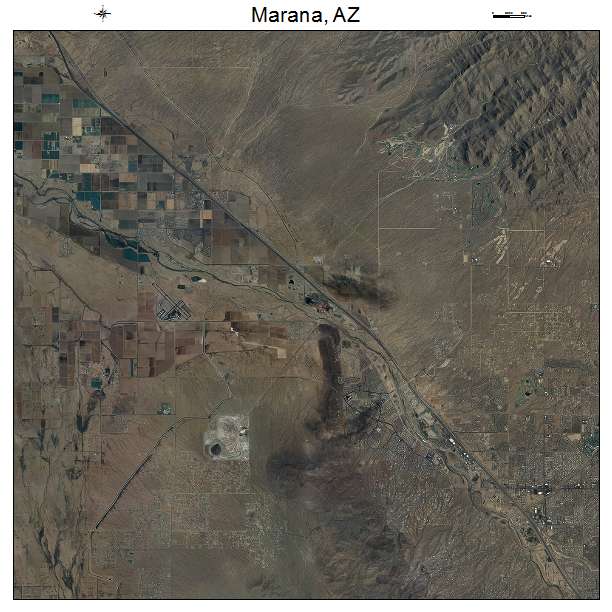 Marana, AZ air photo map
