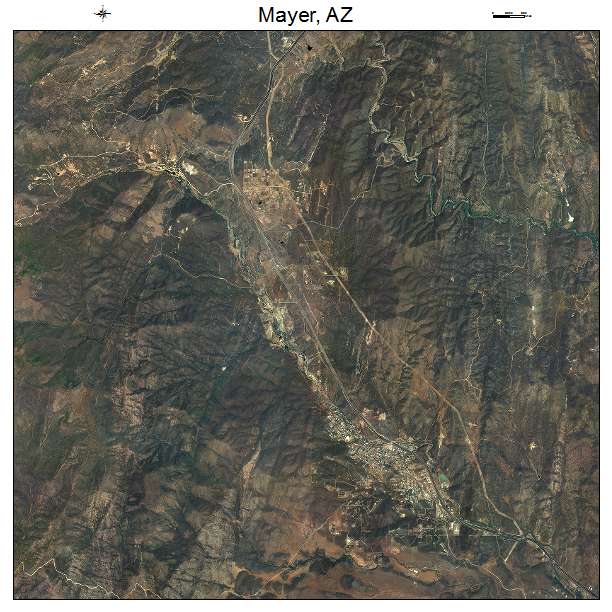 Mayer, AZ air photo map