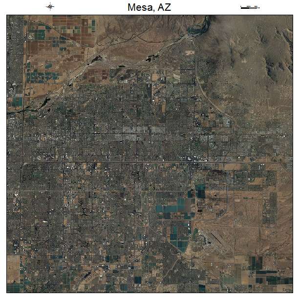 Mesa, AZ air photo map