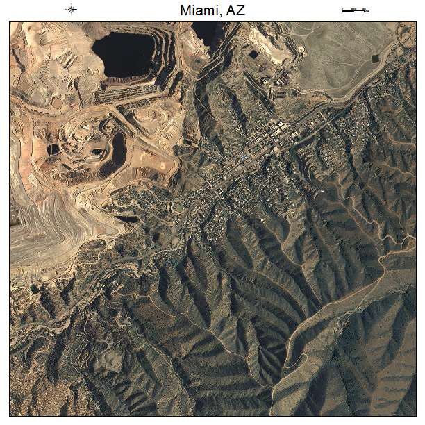 Miami, AZ air photo map