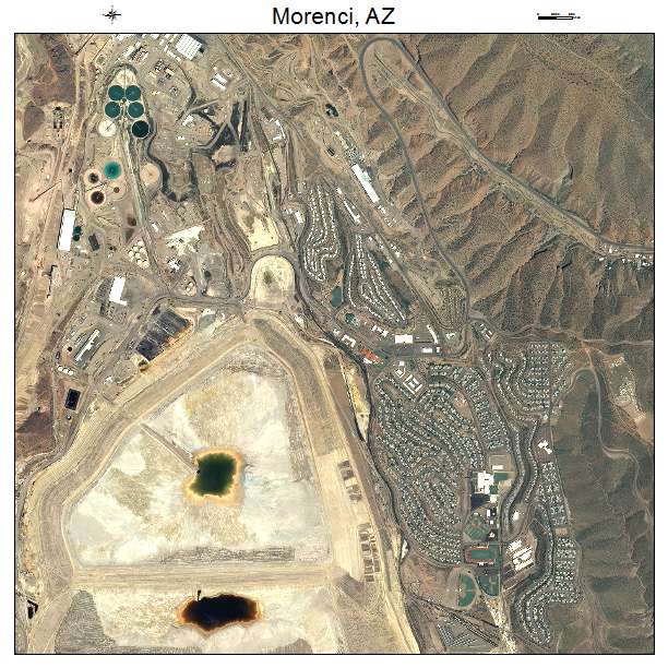 Morenci, AZ air photo map