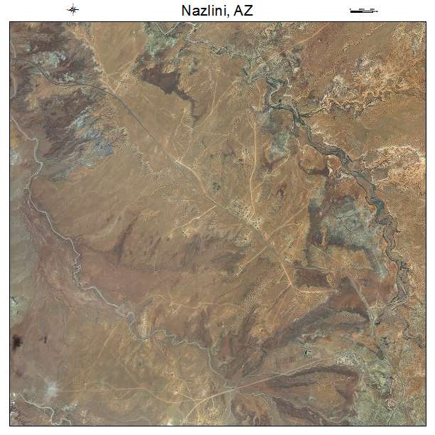 Nazlini, AZ air photo map