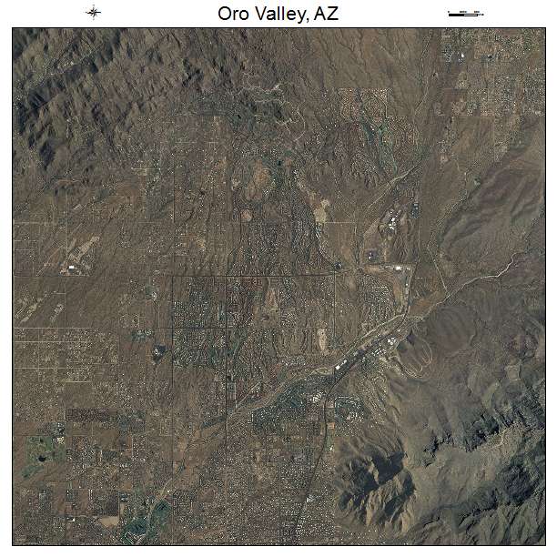 Oro Valley, AZ air photo map
