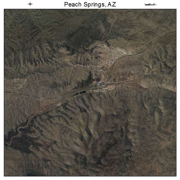 Peach Springs, AZ air photo map