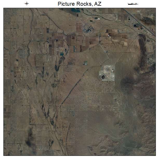 Picture Rocks, AZ air photo map