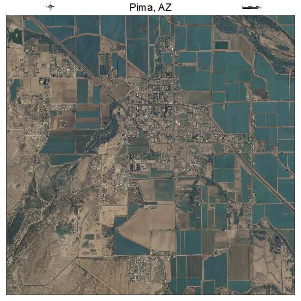 Pima, AZ air photo map