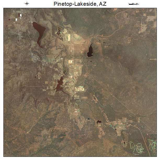 Pinetop Lakeside, AZ air photo map