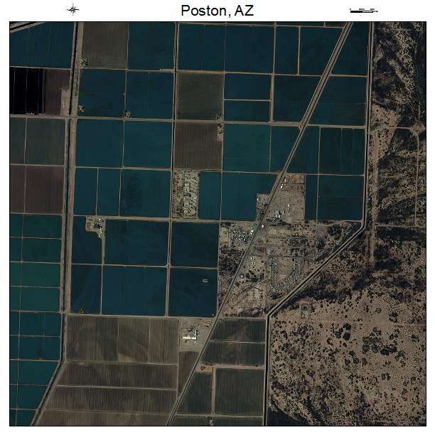 Poston, AZ air photo map