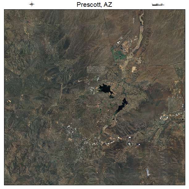 Prescott, AZ air photo map