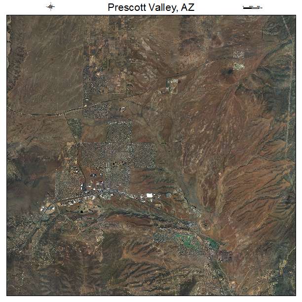 Prescott Valley, AZ air photo map