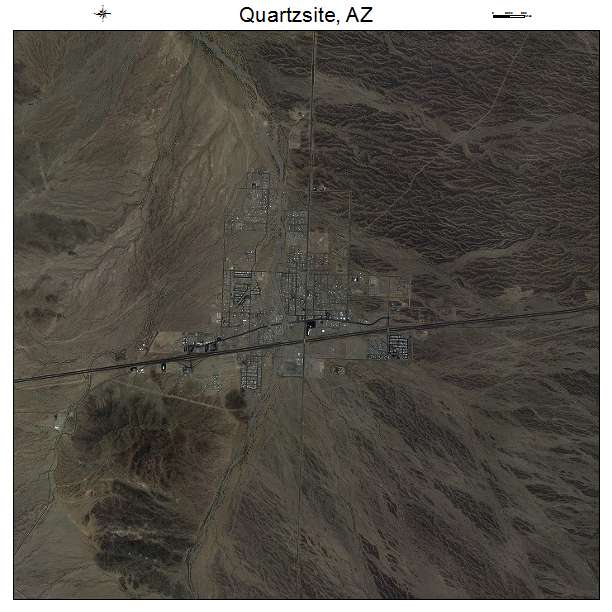 Quartzsite, AZ air photo map