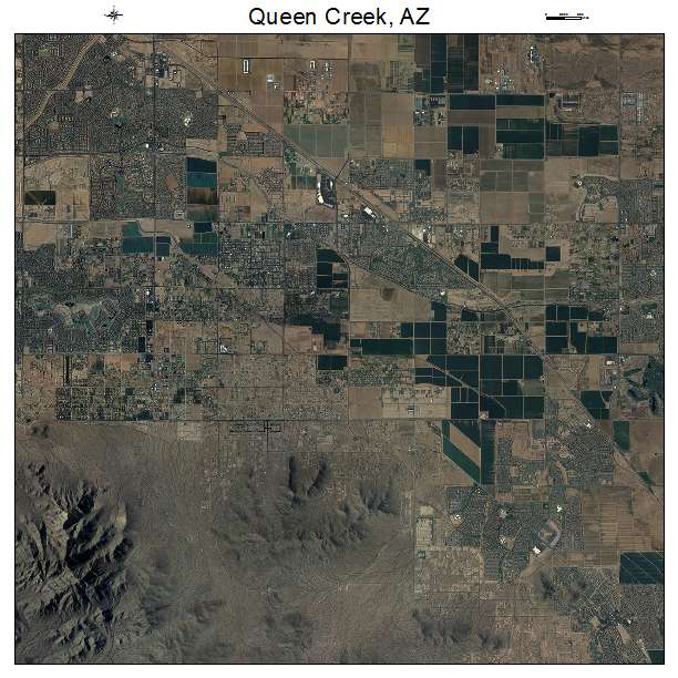 Queen Creek, AZ air photo map
