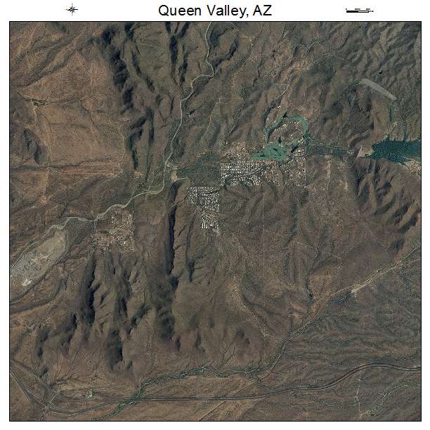 Queen Valley, AZ air photo map
