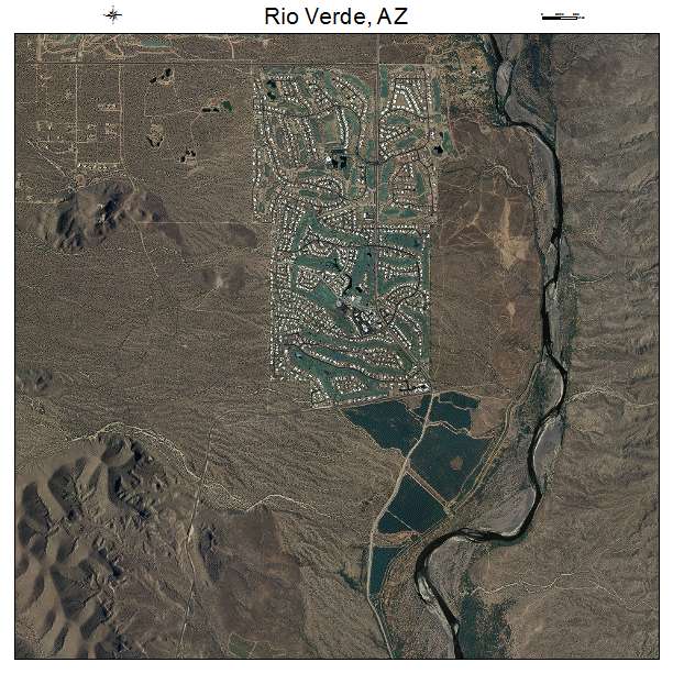 Rio Verde, AZ air photo map