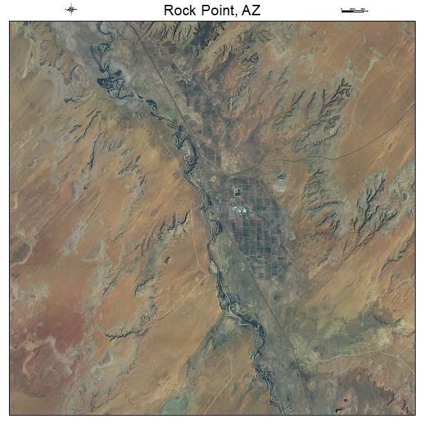 Rock Point, AZ air photo map