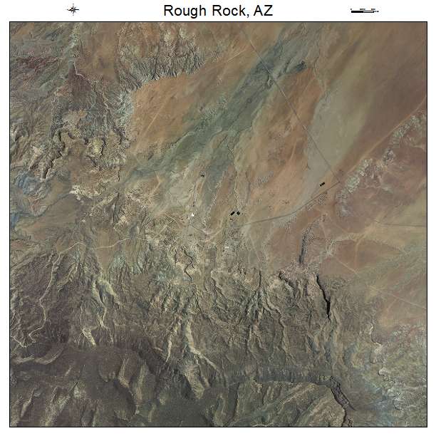Rough Rock, AZ air photo map