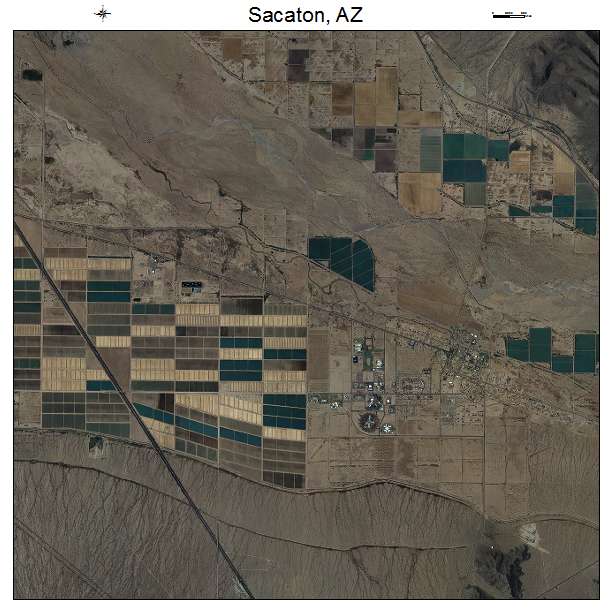 Sacaton, AZ air photo map