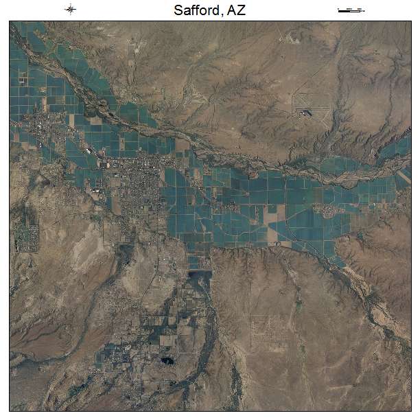 Safford, AZ air photo map