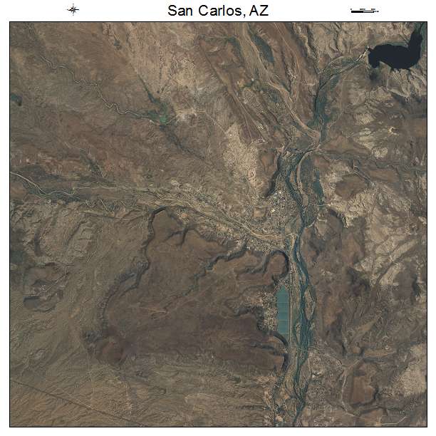 San Carlos, AZ air photo map